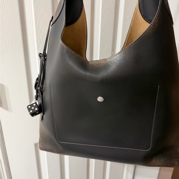 Coach Black and Brown Leather Shoulder Bag - Picture 9 of 16